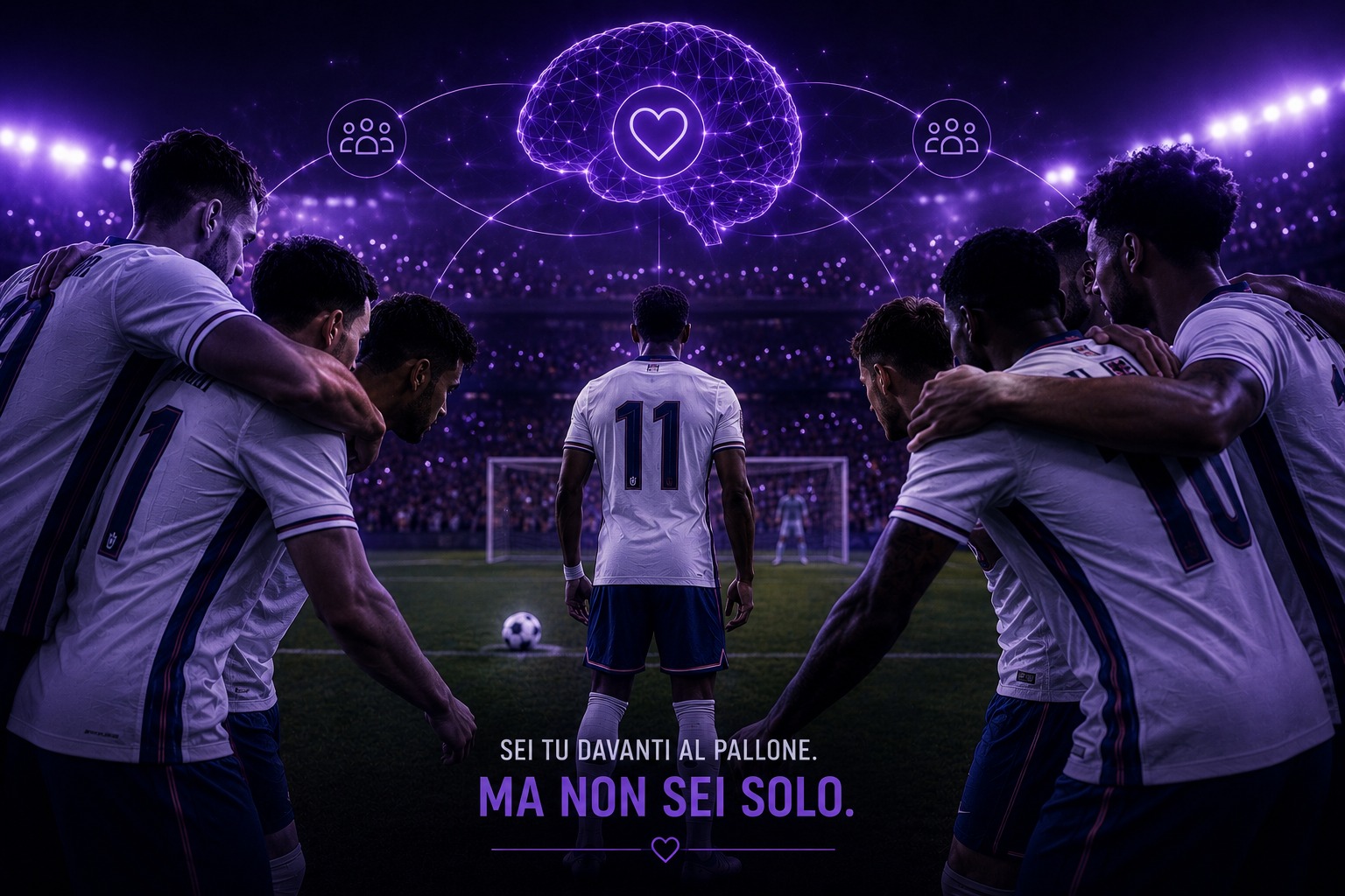 Squadra di calcio unita